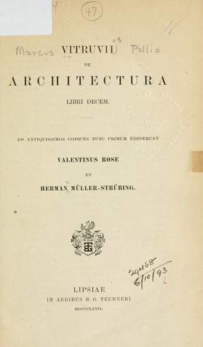 Tapa de De architectura