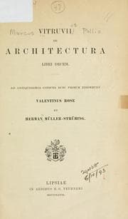 Tapa de De architectura