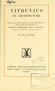 Tapa de Vitruvius, On architecture