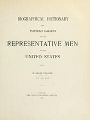 Tapa de Biographical dictionary and portrait gallery of the representative men of the United States