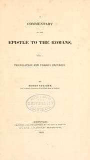 Tapa de A commentary on the Epistle to the Romans