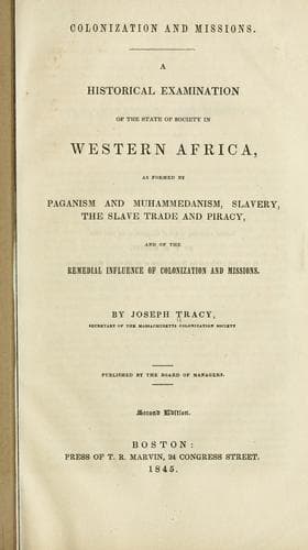Tapa de Colonization and missions