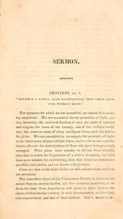 Tapa de A sermon, delivered before the Vermont colonization society, at Montpelier, October 17, 1827
