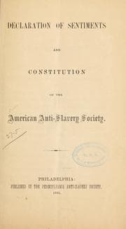 Tapa de Declaration of sentiments and constitution of the American anti-slavery society