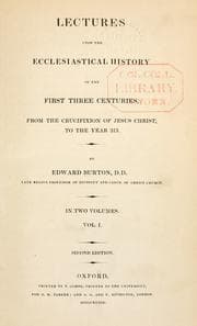 Tapa de Lectures upon the ecclesiastical history of the first three centuries