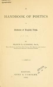 Tapa de A handbook of poetics, for students of English verse