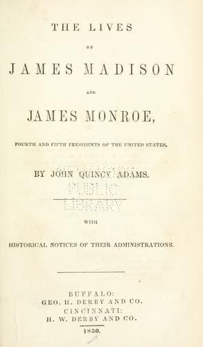 Tapa de The lives of James Madison and James Monroe