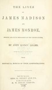 Tapa de The lives of James Madison and James Monroe