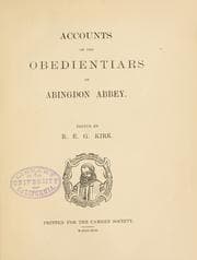 Tapa de Accounts of the obedientiars of Abingdon abbey