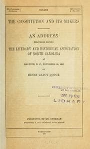 Tapa de The Constitution and its makers