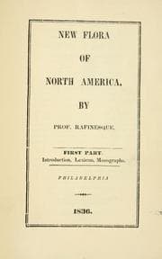 Tapa de New flora and botany of North America