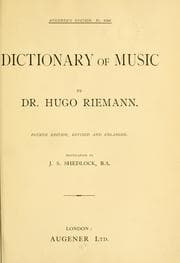 Tapa de Dictionary of music