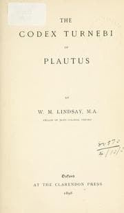 Tapa de The Codex Turnebi of Plautus