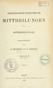Tapa de Archaeologisch-epigraphische Mittheilungen aus Oesterreich-ungarn