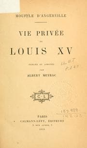 Tapa de Vie priv©Øee de Louis XV