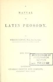 Tapa de A Manual of Latin prosody