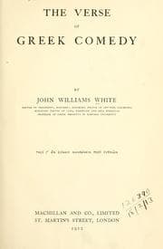 Tapa de The verse of Greek comedy