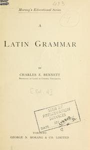 Tapa de A Latin grammar
