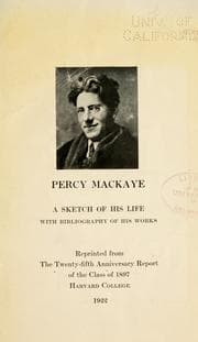 Tapa de Percy MacKaye