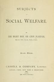 Tapa de Subjects of social welfare