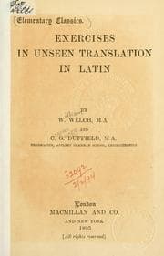 Tapa de Exercises in unseen translation in Latin
