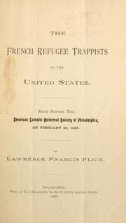 Tapa de The French refugee Trappists in the United States