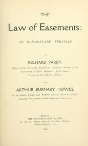 Tapa de The law of easements