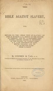 Tapa de The Bible against slavery
