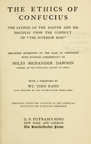 Tapa de The ethics of Confucius