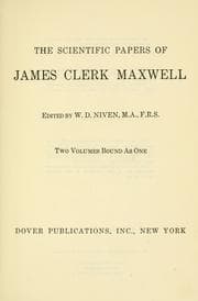 Tapa de The scientific papers of James Clerk Maxwell