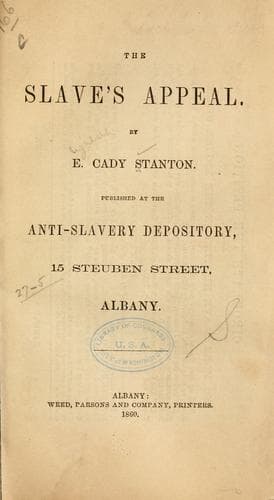 Tapa de The slave's appeal