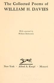 Tapa de The collected poems of Willima H. Davies