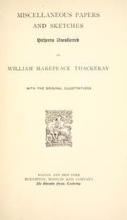 Tapa de Miscellaneous papers and sketches