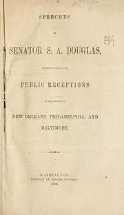 Tapa de Speeches of Senator S.A. Douglas