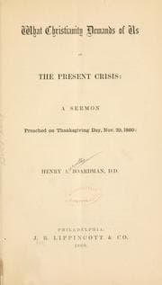 Tapa de What Christianity demands of us at the present crisis