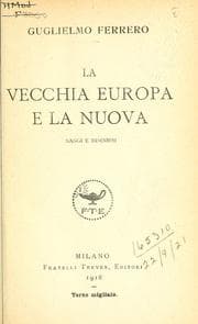 Tapa de La vecchia Europa e la nuova