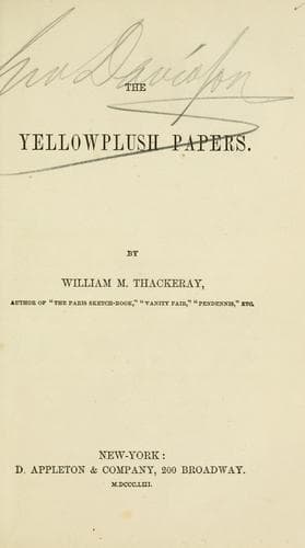 Tapa de The Yellowplush papers