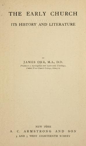Tapa de The early church