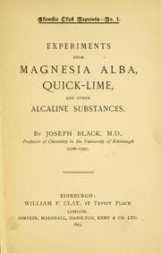 Tapa de Experiments upon magnesia alba, quicklime, and some other alcaline substances