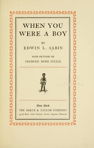Tapa de When you were a boy