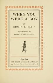 Tapa de When you were a boy