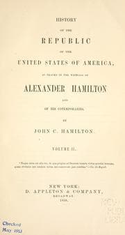 Tapa de History of the republic of the United States of America