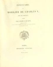 Tapa de Inventaire du mobilier de Charles V, roi de France