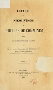 Tapa de Lettres et négociations de Philippe de Commines