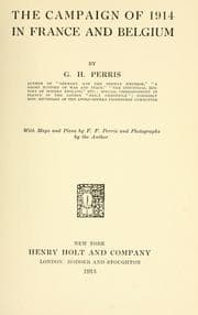 Tapa de The campaign of 1914 in France and Belgium