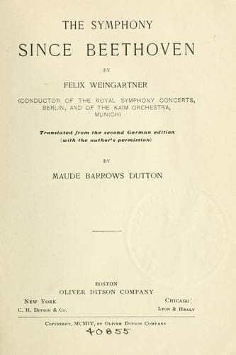 Tapa de The symphony since Beethoven