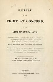Tapa de A history of the fight at Concord