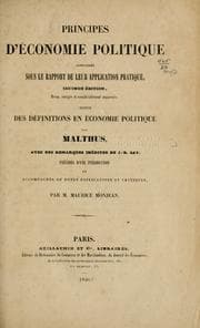 Tapa de Principes d'©Øeconomie politique consid©Øer©Øes sous le rapport de leur application pratique