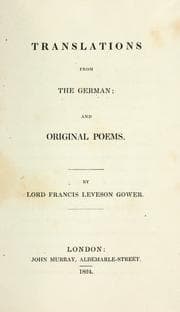 Tapa de Translations from the German