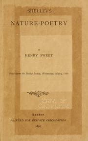Tapa de Shelley's nature-poetry